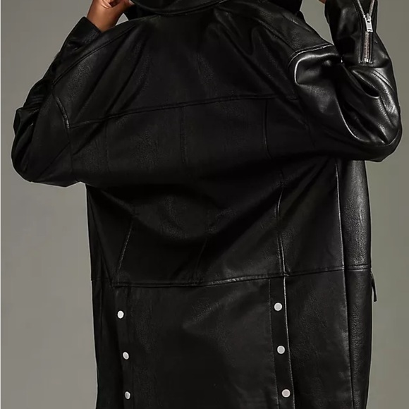 Anthropology Faux Leather Jacket - Picture 2 of 6